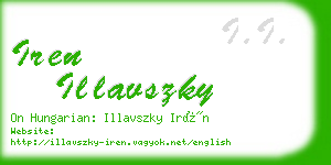 iren illavszky business card